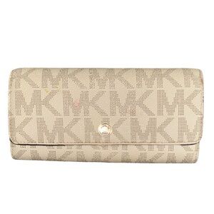 Authentic Michael Kors Logo large snap front leather